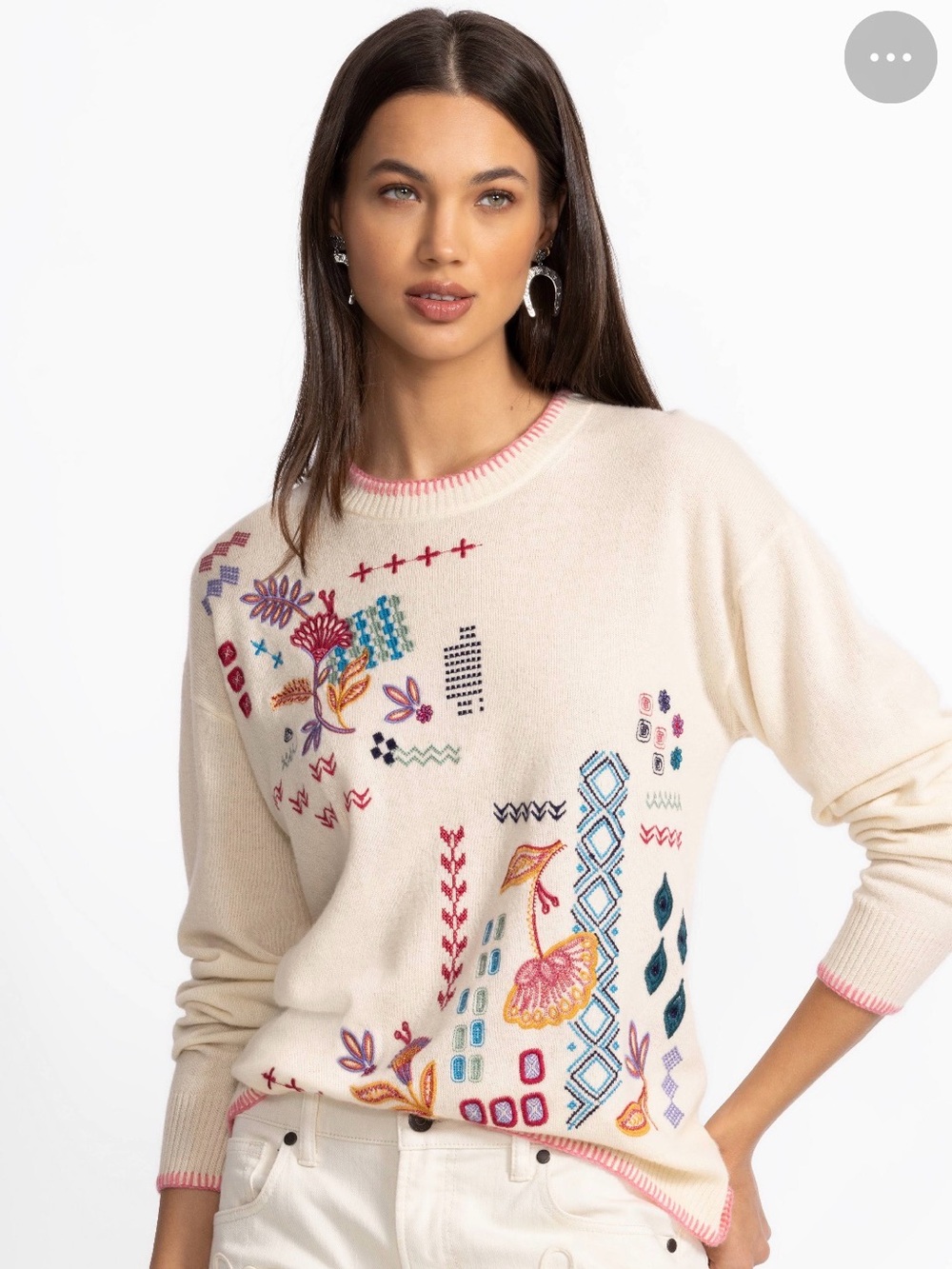 NWT Johnny Was Wool/Cashmere THE DROP SHOULDER PULLOVER XL